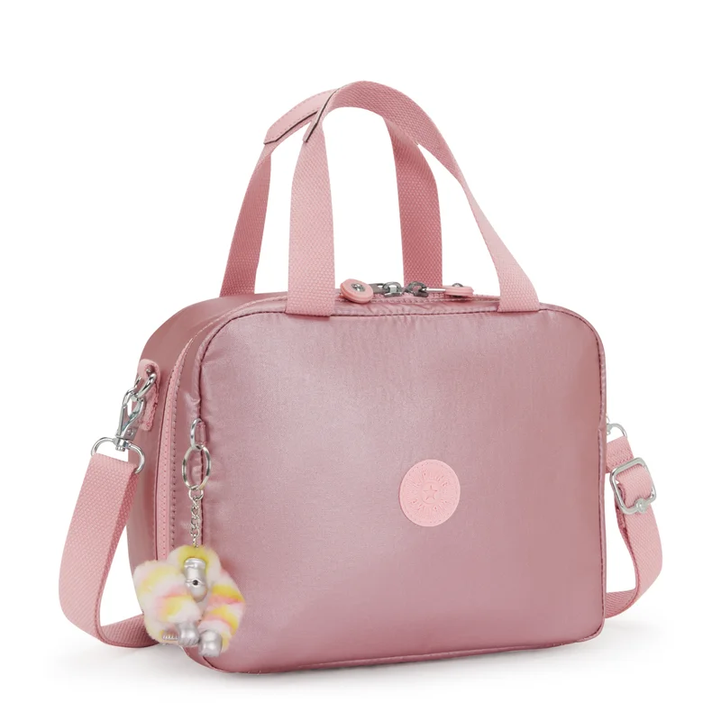 Kipling  Kipling  Miyo Bronze Pink Met Large LunchBag with Trolley Sleeve I7363-3MD  | Best Price UAE