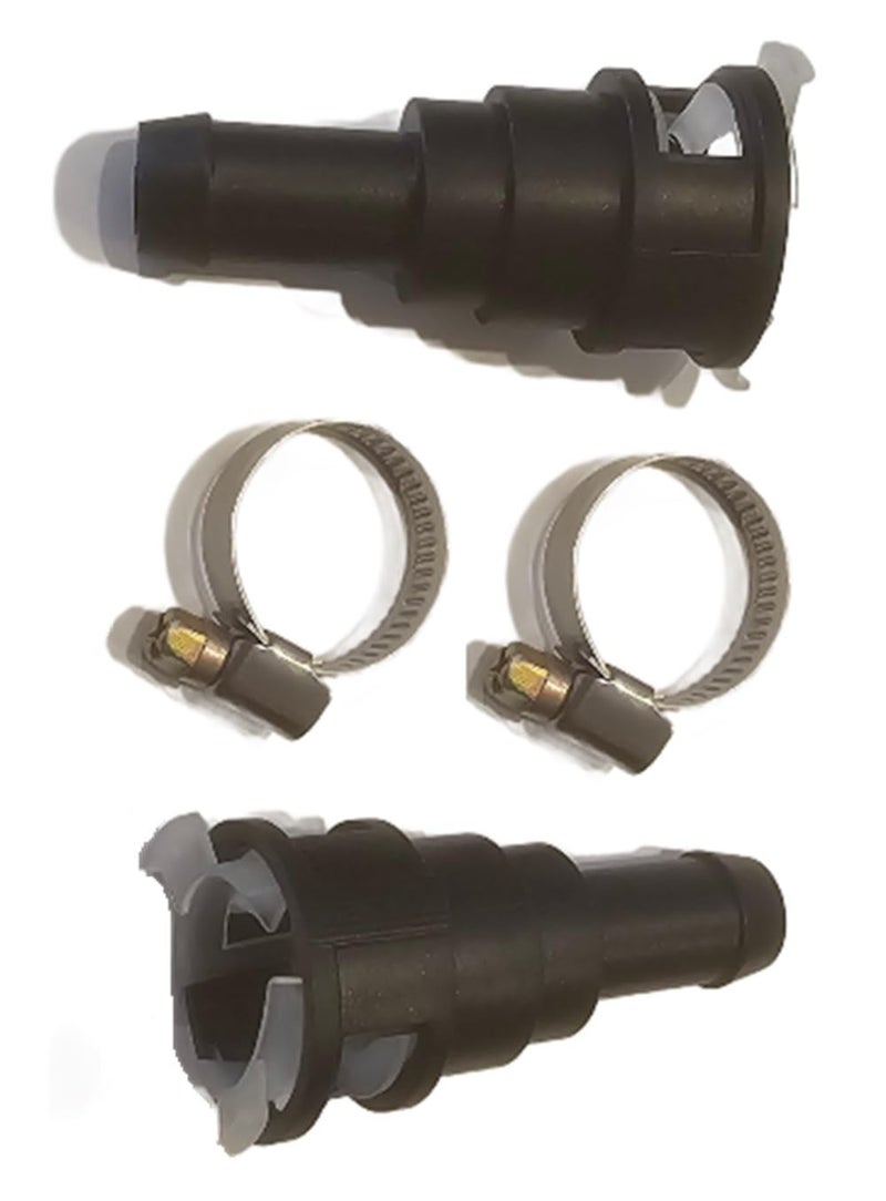 Muzzys (Set of TWO) UPGRADED 800-404 Stronger than OEM Heater Core Coolant Hose Quick Disconnect Connector w/Clamp FITS: 3/4" Tube and 5/8" Heater Hose ONLY. FITS: Many 1986-2011 Ford Trucks SUVs E69Z18D435B - Image 2