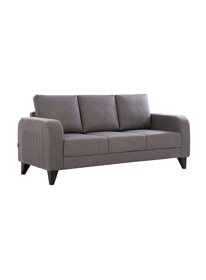 DANUBE HOME London 3 Seater Fabric Sofa | Modern Design Three Seat Sofas | Comfortable Living Room Furniture L193.5xW93.5xH95cm - Ash Grey - Image 1