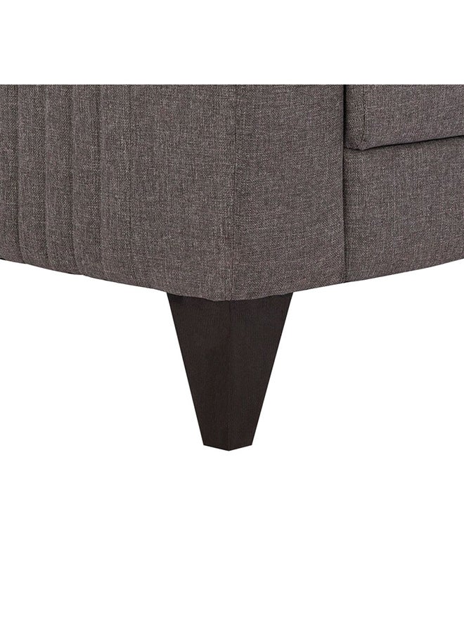 DANUBE HOME London 3 Seater Fabric Sofa | Modern Design Three Seat Sofas | Comfortable Living Room Furniture L193.5xW93.5xH95cm - Ash Grey - Image 4