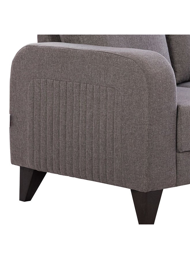 DANUBE HOME London 3 Seater Fabric Sofa | Modern Design Three Seat Sofas | Comfortable Living Room Furniture L193.5xW93.5xH95cm - Ash Grey - Image 3