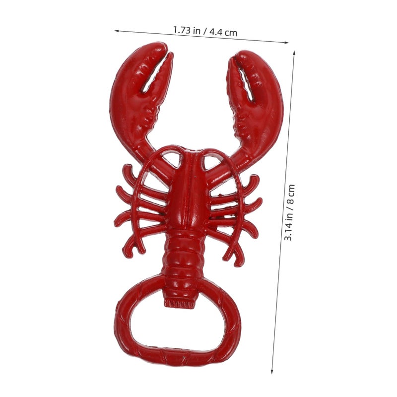 2Pcs Alloy Lobster Shape Beer Bottle Opener Easy Grip Manual Can Opener for Kitchen Camping - Image 3