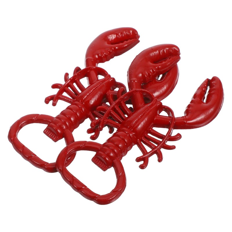 2Pcs Alloy Lobster Shape Beer Bottle Opener Easy Grip Manual Can Opener for Kitchen Camping - Image 2
