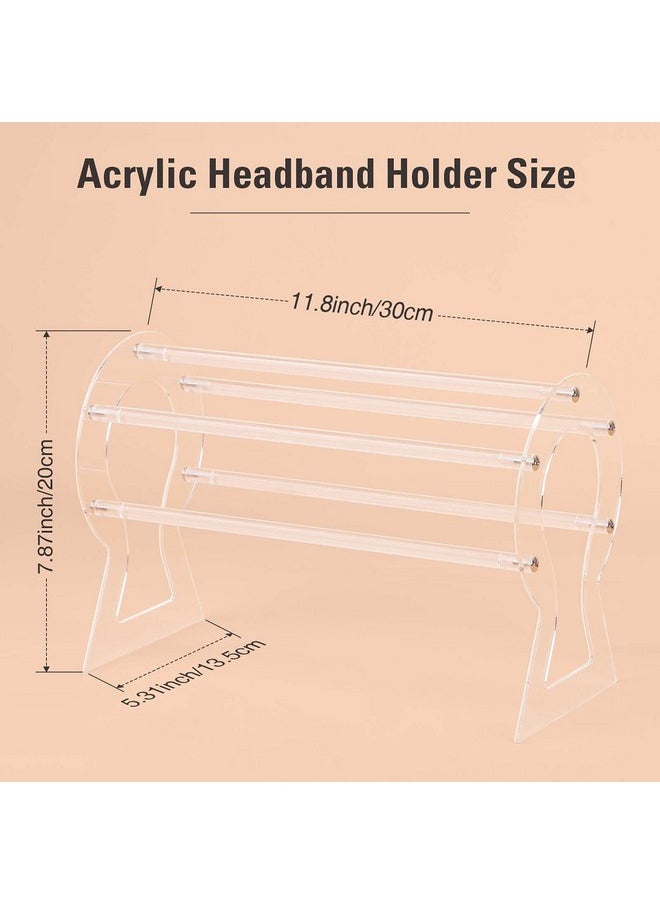 Suneerplay - Suneerplay Headband Holder, Clear Headband Organizer, Acrylic Hair Hoop Display Stand, Hairband Rack Holder, Headband Storage Holder for Women and Girls - Image 1