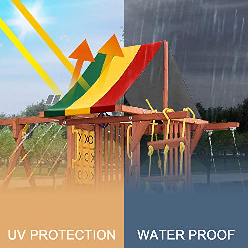 MOFEEZ 52" x 90" Swing Set Replacement Tarp for Play Set Outdoor, 100% PVC Vinyl Coated Marine Grade Fabric, Multi-Color - Image 4