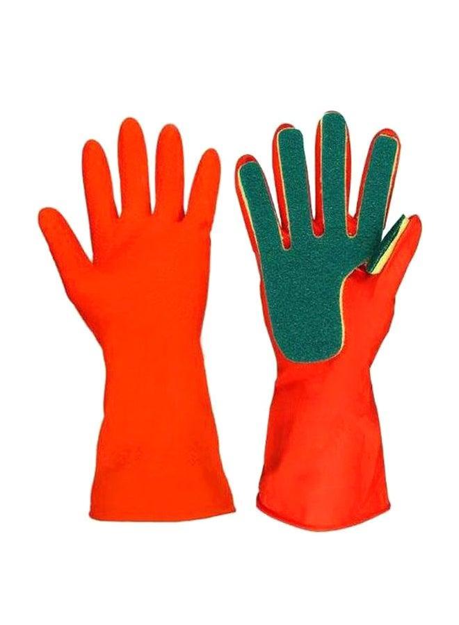 Dish washing Waterproof Gloves Red/Green L - Image 1