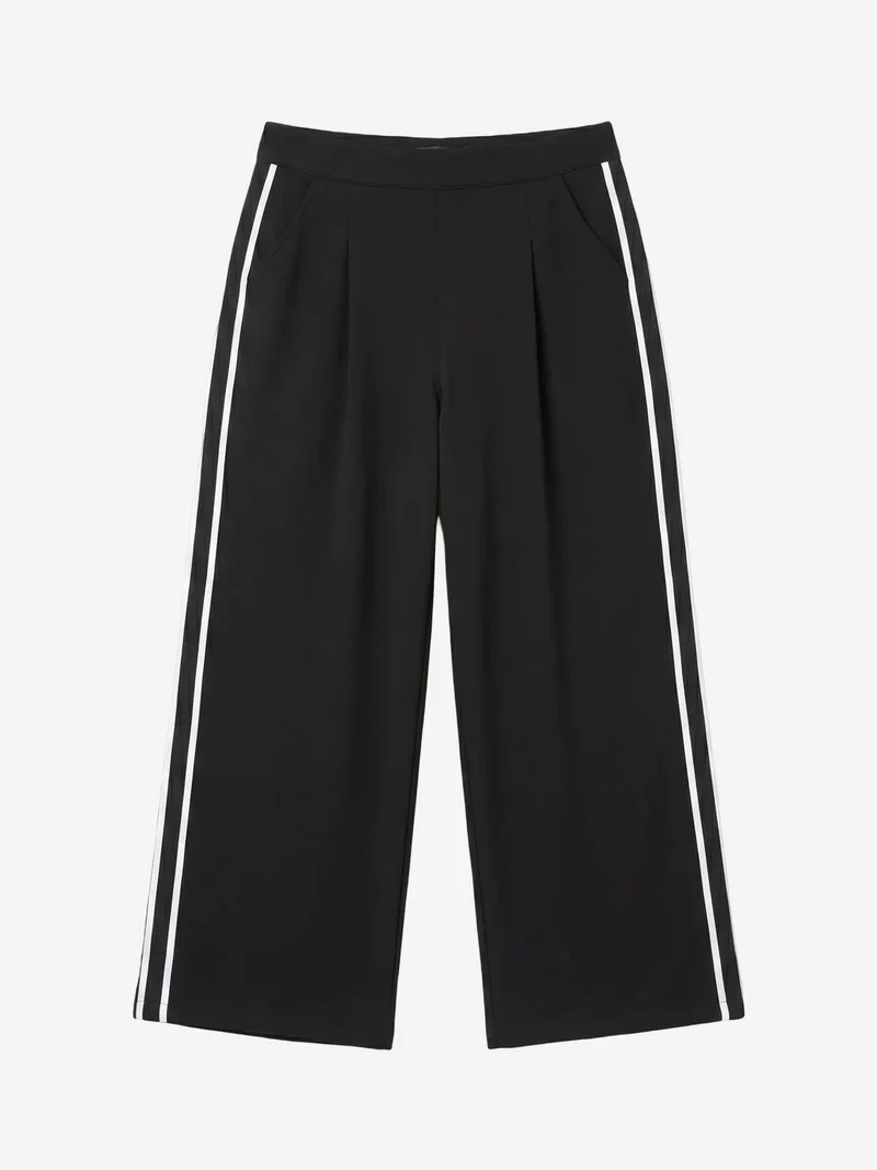 MY FASHION High-Waist Pleated Wide-Leg Trousers