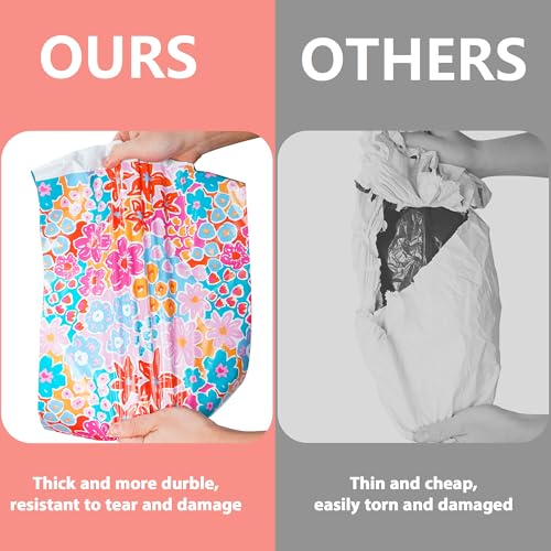 POLYSELLS 100pcs 10x13 Inches Poly Mailers Waterproof & Tear Resistant Mailing Envelopes, Cute Small Business Bags for Clothes, Gifts - Flowers - Image 3