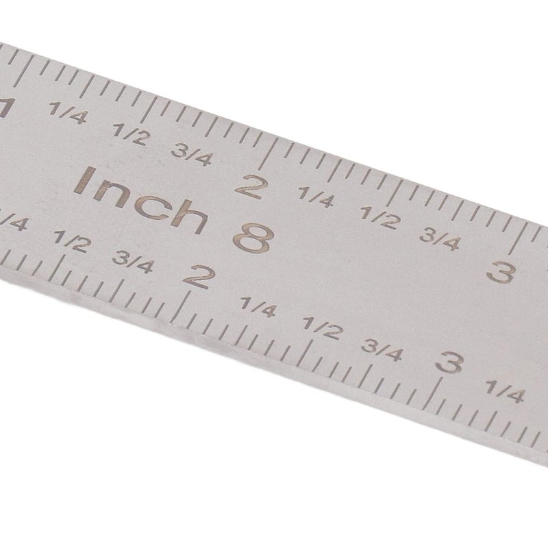 8in T Square Ruler, Metal Woodworking Layout Scriber with Dual Metric Imperial Scale, Aluminum Alloy Carpenter Square for Cabinet Shelves Desk Marking - Image 4