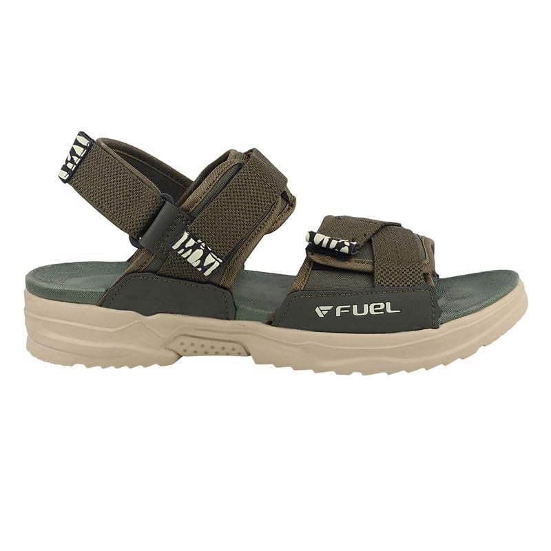 FUEL Combat-01 Comfortable & Lightweight EVA Sports Outdoor Sandals for Mens & Boys (Olive,8UK) - Image 2