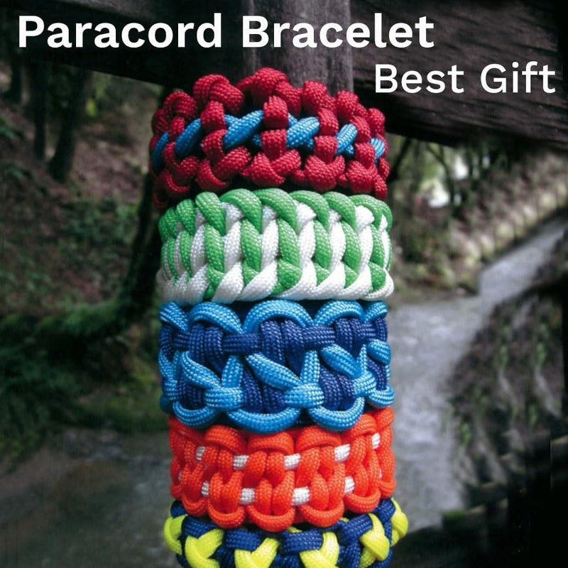 AOHO MOOON 21 Colors Paracord (10FT Each Color), 550lb Parachute Cord Combo Kit for Crafting Bracelets, Lanyards, Dog Collars (21 Colors PureA, 10FT) - Image 5