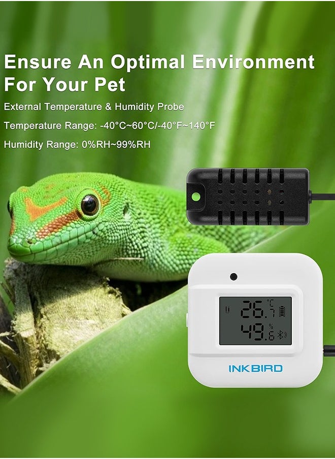 INKBIRD - INKBIRD Bluetooth Temperature and Humidity Monitor Thermometer Hygrometer Smart Sensor IBS-TH2 Plus with External Temperature & Humidity Probe Indoor Supports Temp Humid Probe - Image 1