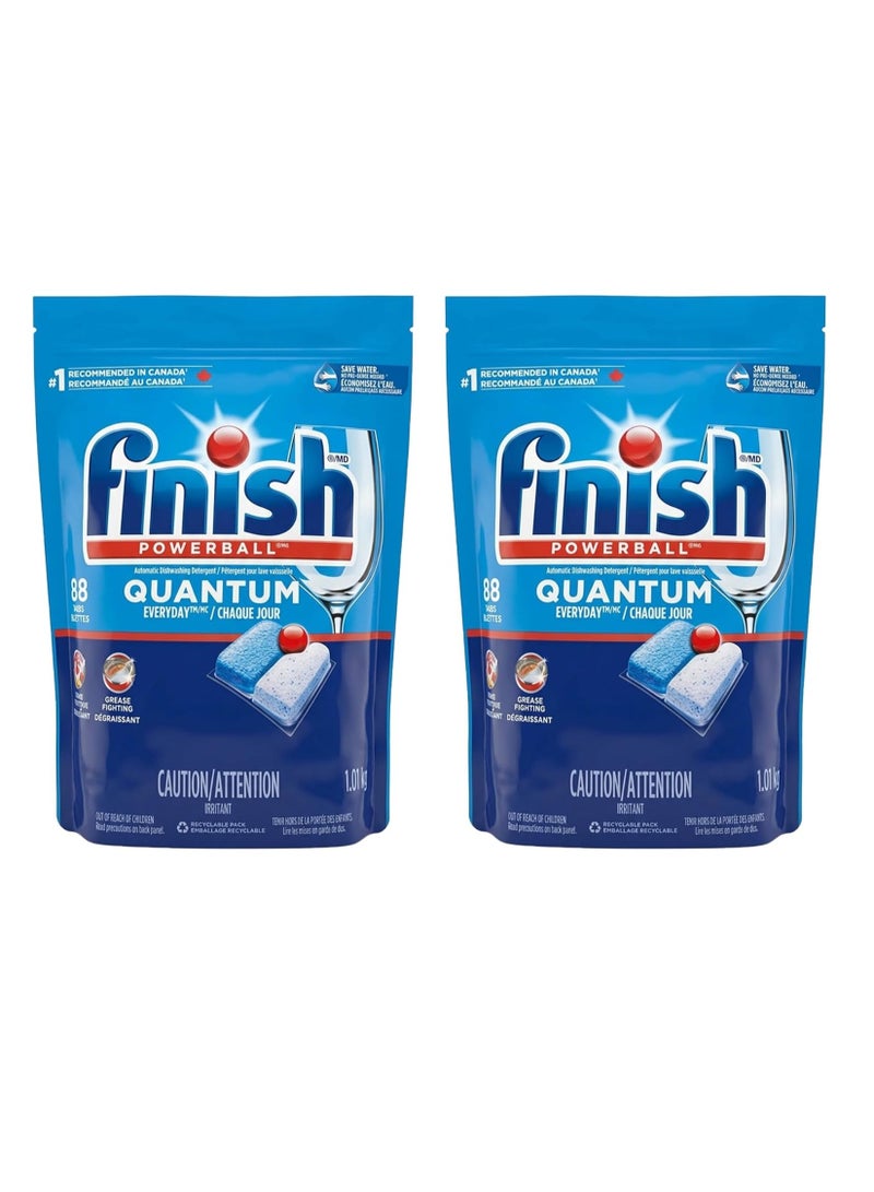 Finish Powerball Quantum Dishwasher Detergent Tablets – Powerful Grease & Stain Removal, Spot-Free Shine, Fast-Dissolving Pods, Advanced Glass Protection, Everyday Use - 176 Count Pack Of 1 - Image 3