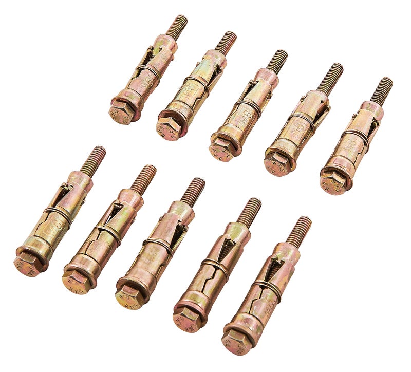 Amtech S5915 10 Piece M6 x 60mm Expansion Bolts - Image 1