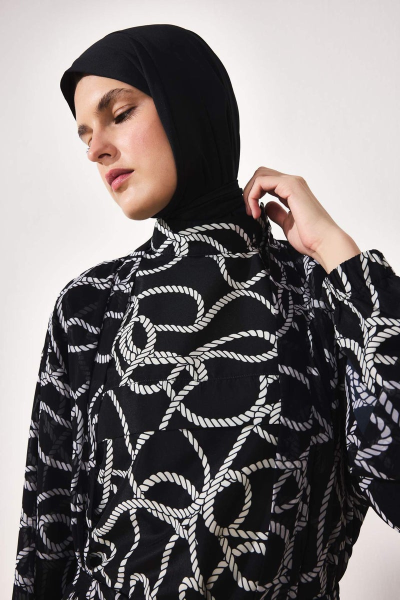 DeFacto Regular Fit Printed 3 Piece Burkini Swimsuit - Image 3