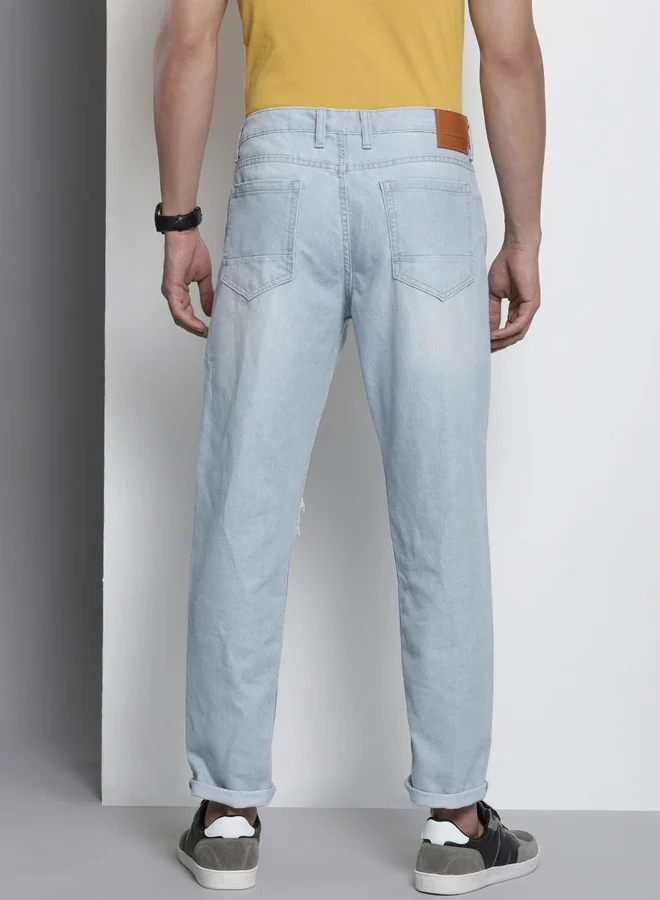 The Indian Garage Co  Men Dad Fit Distressed Jeans for Men | Best Price UAE