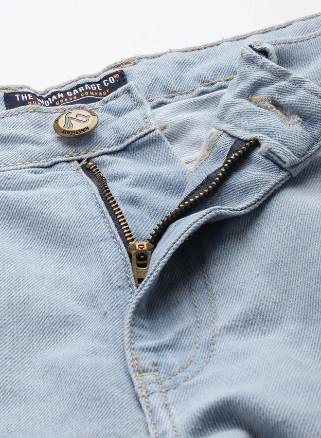 The Indian Garage Co  Men Dad Fit Distressed Jeans for Men | Best Price UAE