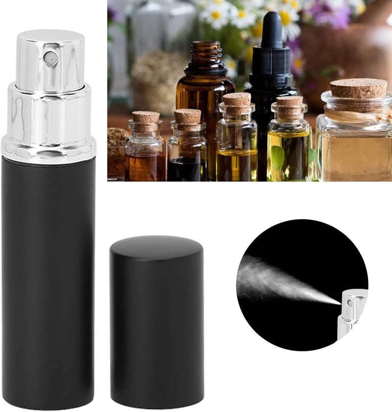 klarako Water Spray Bottle, Multifunctional Ultra Fine Mist Spray Bottle, Glass Empty Refillable Atomizer Bottle, Portable Mist Spray Bottle for Traveling and Outgoing(Black) - Image 4