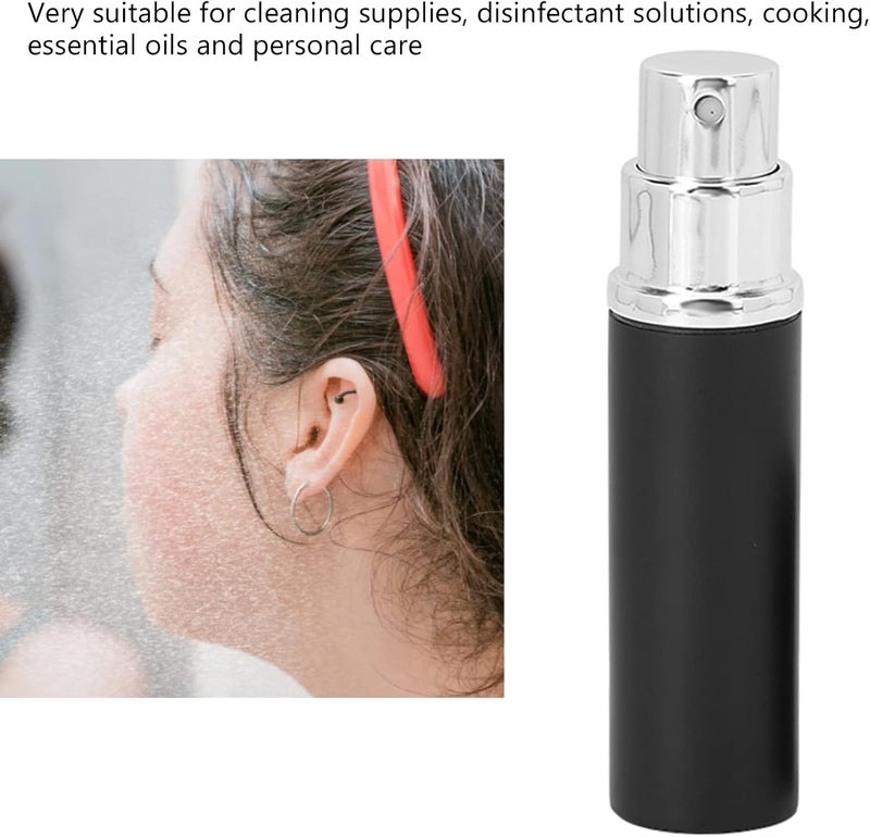 klarako Water Spray Bottle, Multifunctional Ultra Fine Mist Spray Bottle, Glass Empty Refillable Atomizer Bottle, Portable Mist Spray Bottle for Traveling and Outgoing(Black) - Image 2