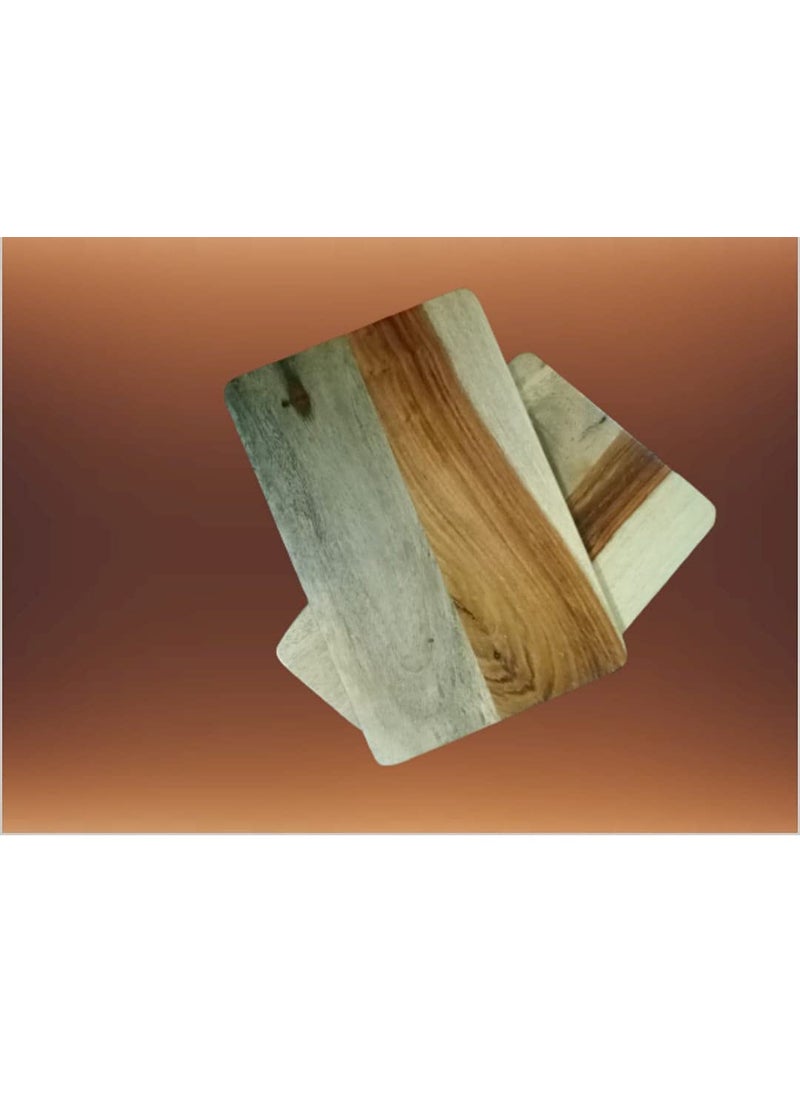 Umark Sheesham Wood Chopping Board for Kitchen Suitable for FruitsVegetablesMeatFishCheese 2 in One Natural Finish  - Image 2