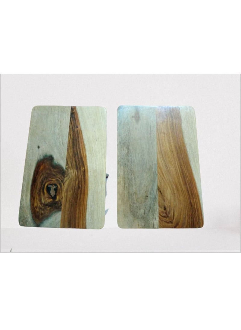Umark Sheesham Wood Chopping Board for Kitchen Suitable for FruitsVegetablesMeatFishCheese 2 in One Natural Finish  - Image 4