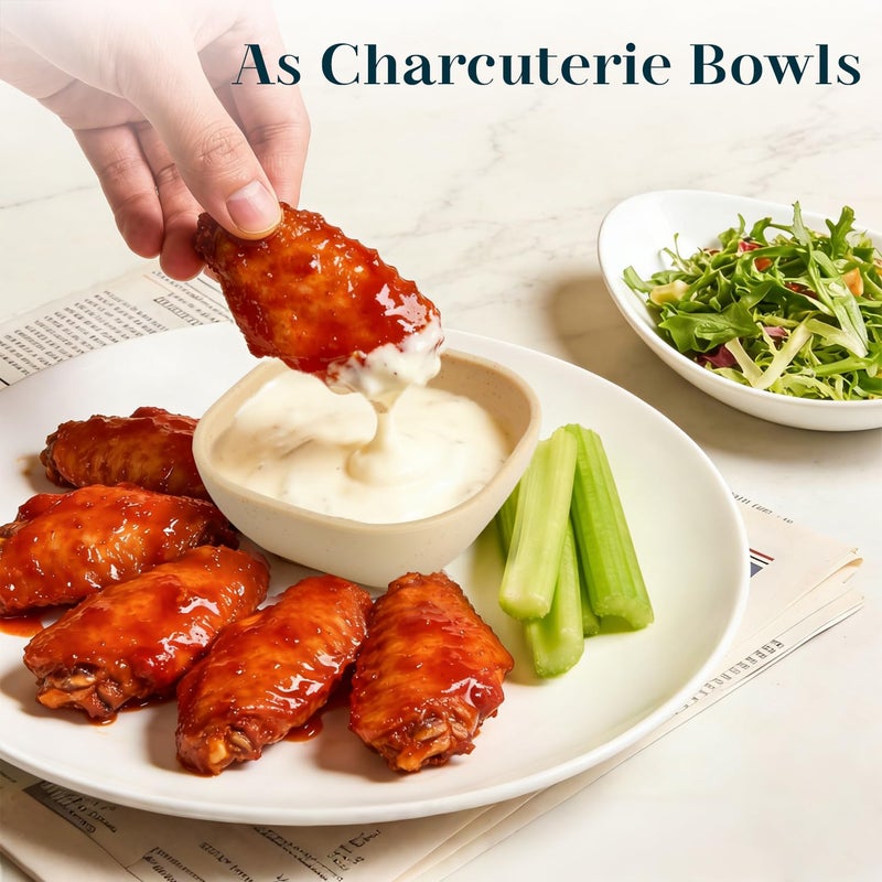 BUSOKIP Soy Sauce Dish 5 OZ, Small Bowls for Dip, Unbreakable Chip and Dip Bowl, Wheat Straw Bowl Sets of 6, Dipping Sauce Cups for Party, Kitchen, Dishwasher Safe Dipping Bowls for Ketchup - Colorful - Image 5