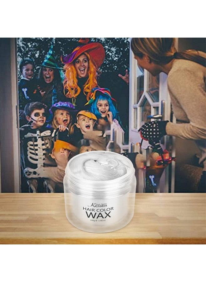 Magic Master Keratin Temporary Hair Color Wax White Magic Master Keratin Hair Dye Paint Wax 3.4 Fl Oz Natural Washable Temporary Hair Color For Kids Girls Women & Men Dark Hair Party Cosplay Festival & Halloween - Image 3