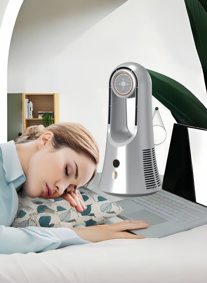 Ecverbyh Aroma Bladeless Air Conditioner Fan 1800MAh Li-ION Battery 6 Speed ​​Adjustable Efficient Endurance Fan - Image 2