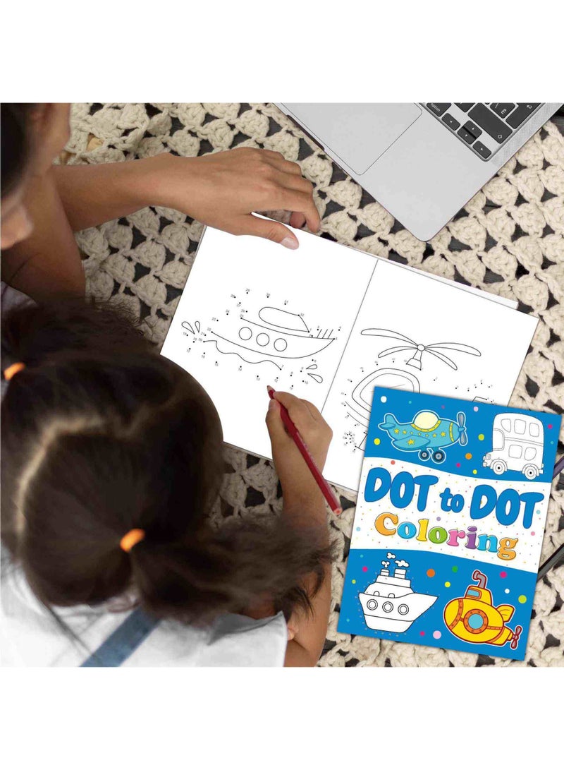 Capstro Dot to Dot Coloring Book for Kids – 50 Connect the Dots Activity Pages with Vehicle -Themed, Number Connection Puzzles, Coloring Activity Book, Fine Motor Skills Practice - Image 5