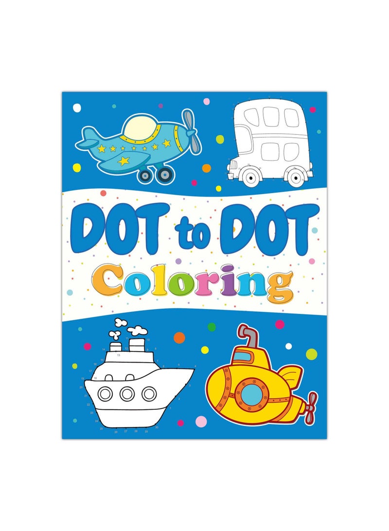 Capstro Dot to Dot Coloring Book for Kids – 50 Connect the Dots Activity Pages with Vehicle -Themed, Number Connection Puzzles, Coloring Activity Book, Fine Motor Skills Practice - Image 1