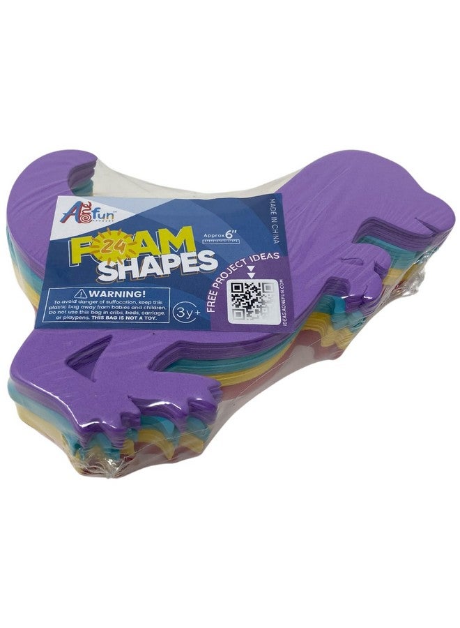 AoneFun Dinosaur Cutouts Large - Dino Craft 24 Dinosaur Crafts for Kids Ages 4-8 Dinosaur Crafts for Kids 3-5 Kids Birthday Party Activities Dinosaur Arts and Crafts for Kids Dinosaur Craft Approx 6" - Image 5