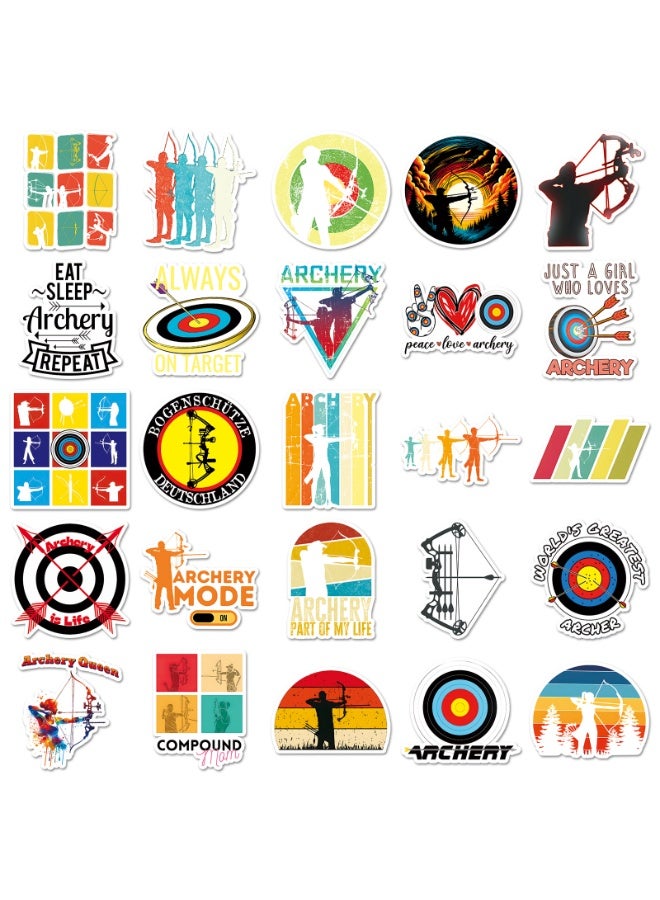 مجموعة من 50 ملصقًا للرماية، ملصقات فينيل لطيفة برسومات كرتونية مقاومة للماء، مناسبة لزجاجات المياه، وأجهزة الكمبيوتر المحمولة، والهواتف، وألواح التزلج، وسجلات القصاصات، وسيارات الدفع الرباعي، وهدايا للأطفال والمراهقين والبالغين، ومستلزمات الحفلات. - Image 3