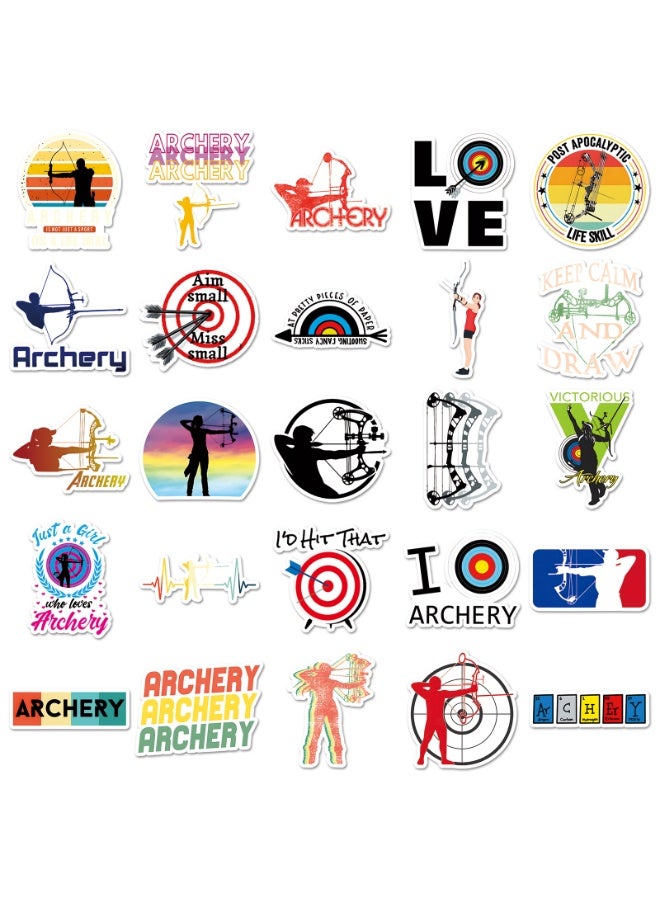 مجموعة من 50 ملصقًا للرماية، ملصقات فينيل لطيفة برسومات كرتونية مقاومة للماء، مناسبة لزجاجات المياه، وأجهزة الكمبيوتر المحمولة، والهواتف، وألواح التزلج، وسجلات القصاصات، وسيارات الدفع الرباعي، وهدايا للأطفال والمراهقين والبالغين، ومستلزمات الحفلات. - Image 2