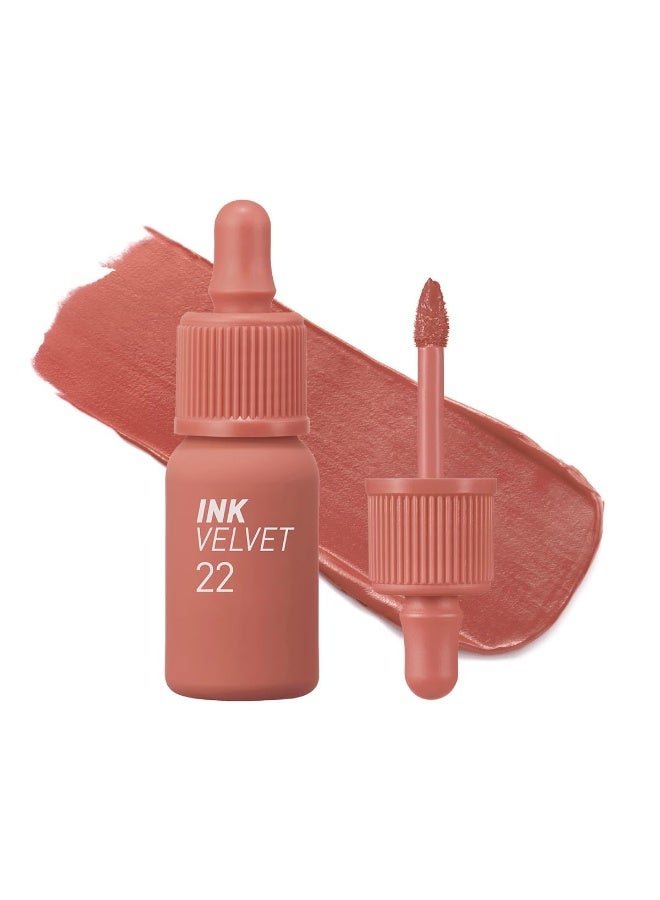 Peripera Ink The Velvet Lip Tint | Highly Pigmented, Longwear & Weightless Lip Tint | Smudge-Proof, Buildable Color for Lips & Cheeks |22 BOUQUET NUDE - Image 1
