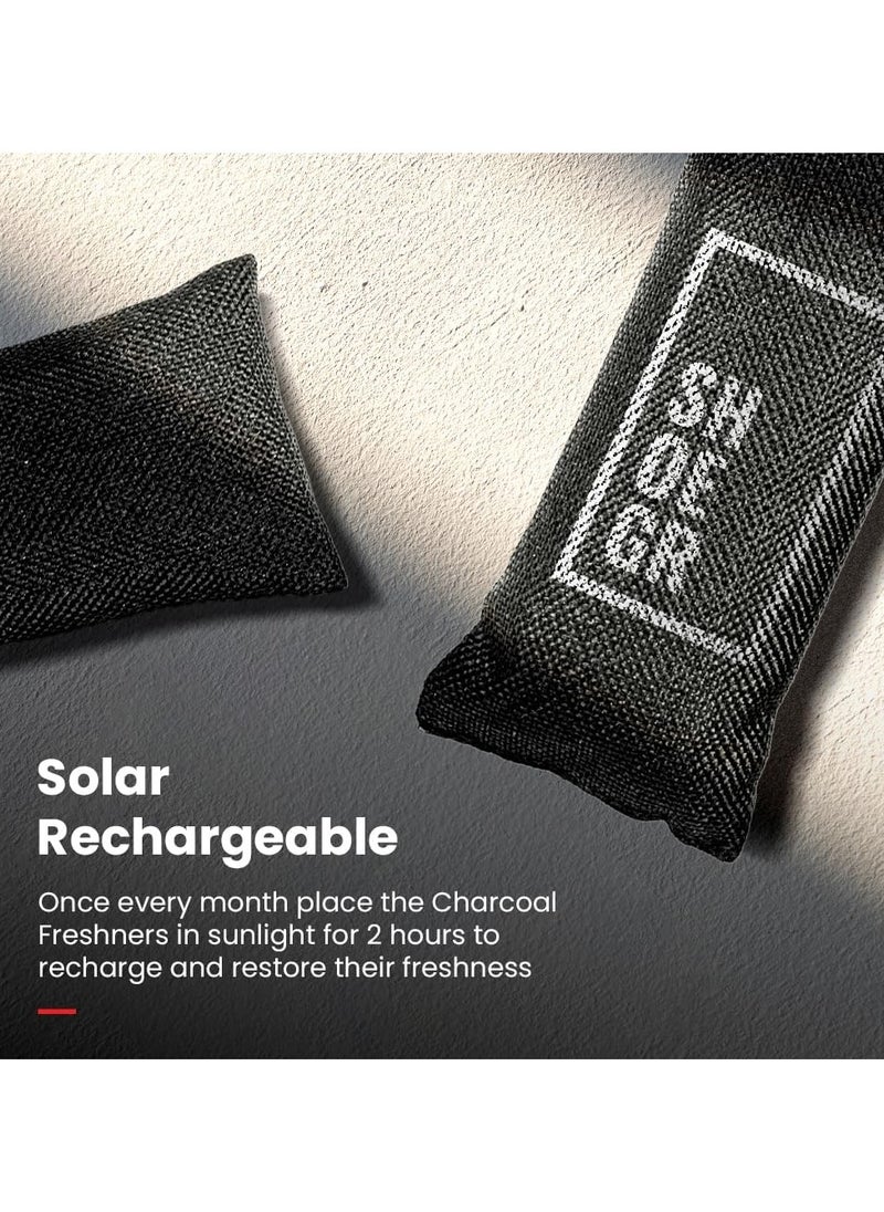Charcoal Freshner | No Odor Again | Sneaker Air Purifying Bags | Odor Absorber for Shoes,Gym Bag, Car, Pet, Closet