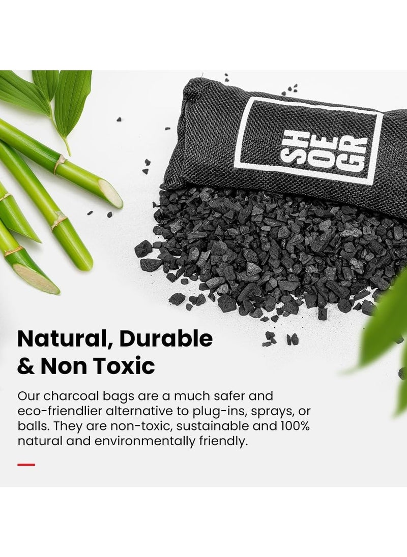 Charcoal Freshner | No Odor Again | Sneaker Air Purifying Bags | Odor Absorber for Shoes,Gym Bag, Car, Pet, Closet