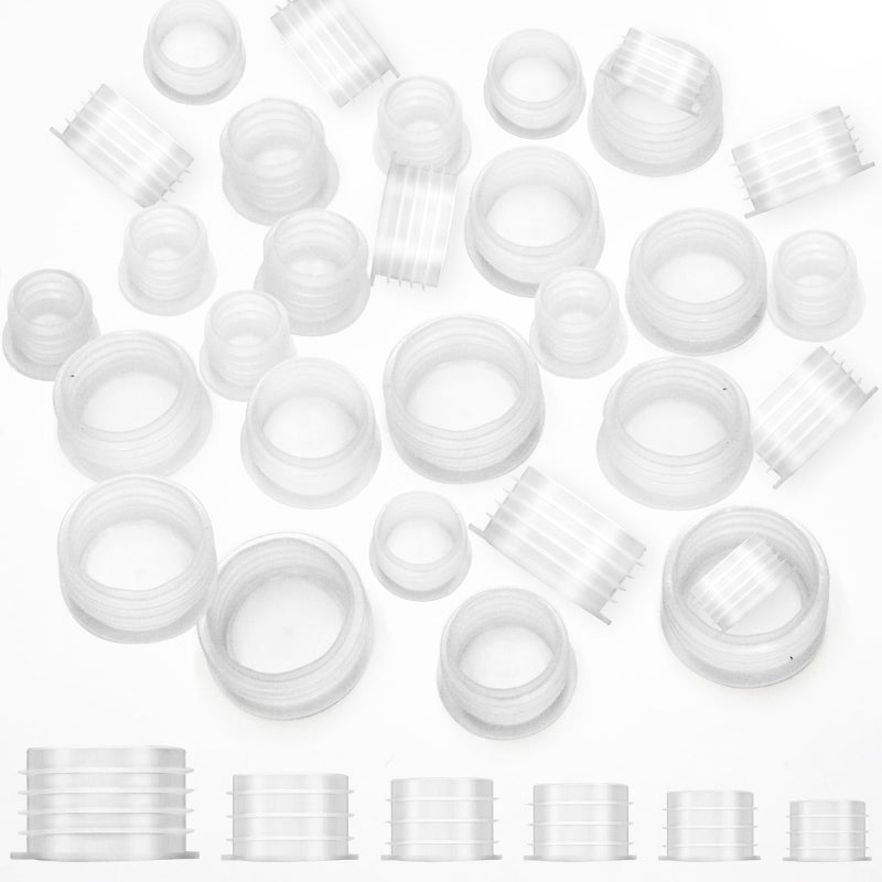 Ayzylpth 60-Pack Salt and Pepper Shaker Plugs, Reusable Salt Shaker Stopper Plug, 6 Size Salt Shaker Plug Replacement, for Bottle Neck Diameters 0.39â€, 0.47â€, 0.55â€, 0.63â€, 0.7â€, 0.9â€Bottles - Image 1