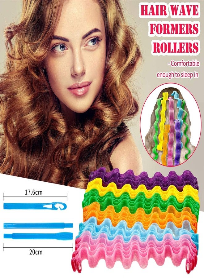 WILLBOND 30 Pieces Heatless Waves Curlers Spiral Curls Styling Kit No Heat Hair Waver Spiral Curlers Rollers with 2 Pieces Styling Hooks for Most Hairstyles (30 cm) - Image 5