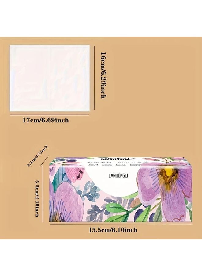 10 Packs Lavender Floral Facial Tissue Paper 270 Sheets Per Pack Dye Free - Image 5
