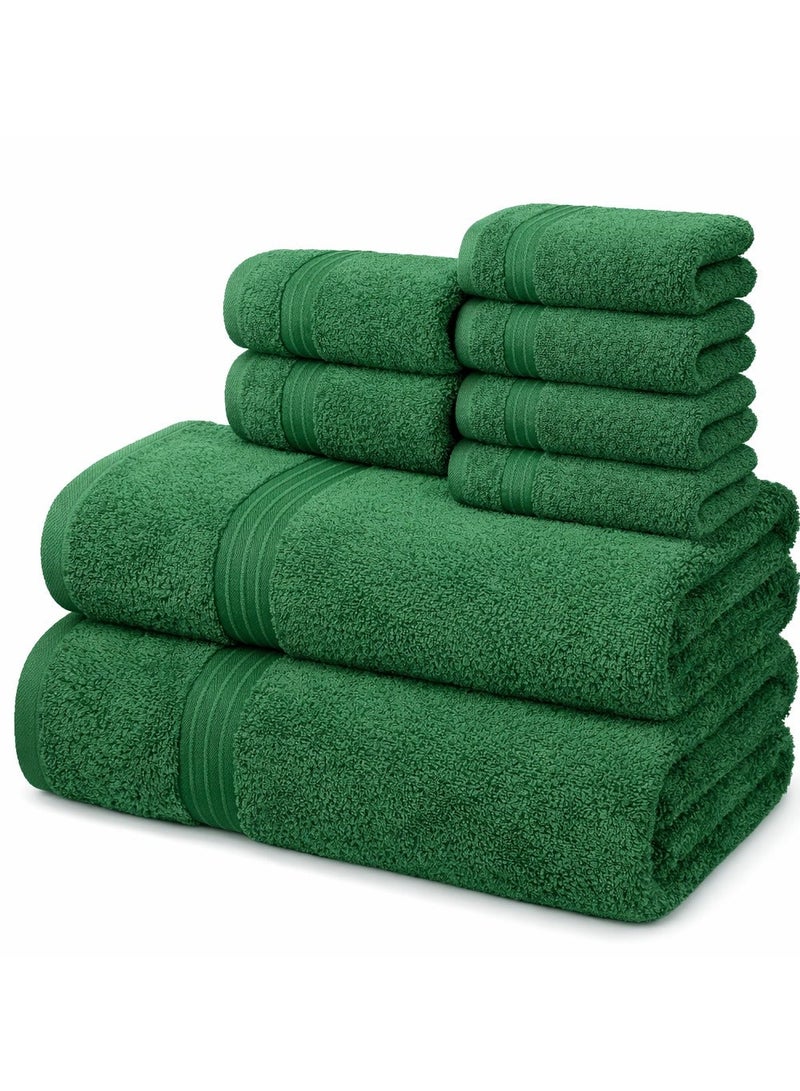 Bliss Casa - 8 Pieces Towel Set - 2 Bath Towels, 2 Hand Towels, and 4 Washcloths, 600 GSM Ring Spun Cotton Highly Absorbent Towels for Bathroom, Shower Towel - Image 3