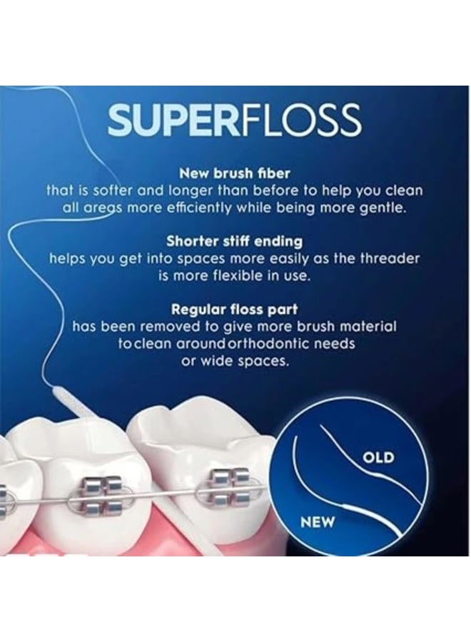 Oral-B Super Floss Pre-Cut Mint Strands,Threaders 50 Count per Pack, Pack of 12 - Image 4