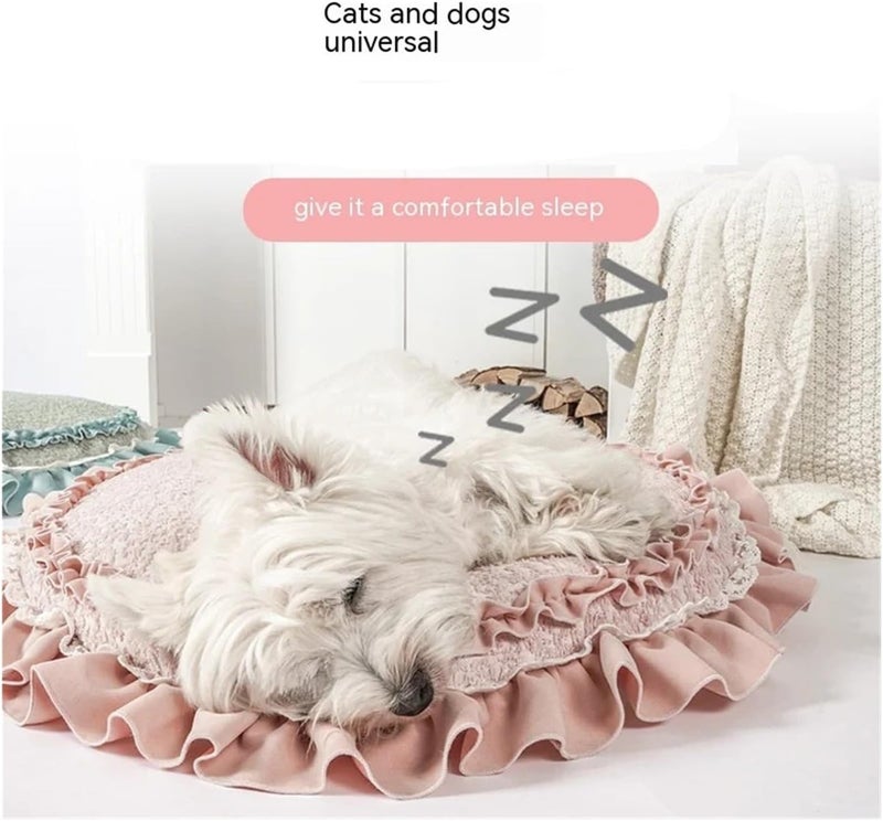 Pet Cushion, Extra Large Dog Sleeping Mat to Soothe Bed, Fall Plush Cat Puppy Mattress Warm Kennel Winter Pet Crate ，Antislip Bottom(Blue 120cm) - Image 4