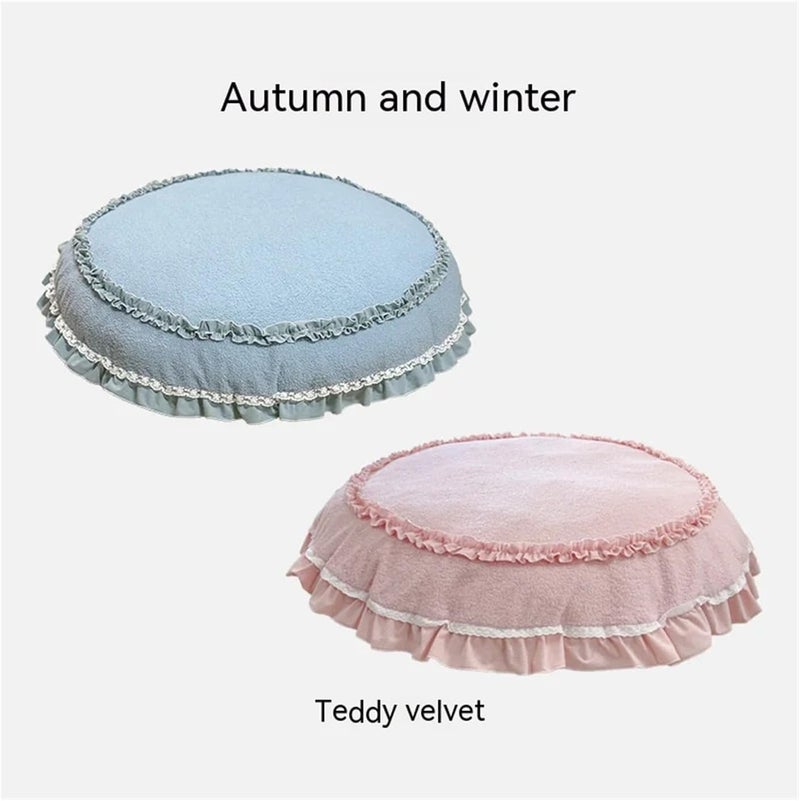 Pet Cushion, Extra Large Dog Sleeping Mat to Soothe Bed, Fall Plush Cat Puppy Mattress Warm Kennel Winter Pet Crate ，Antislip Bottom(Blue 120cm) - Image 3