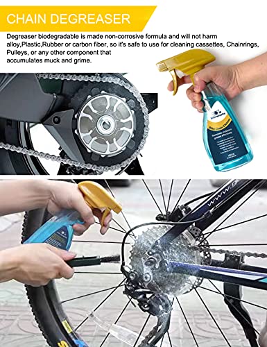 Ultrafashs Bicycle Chain Oil Lubricant and Cleaner Set with Bike Degrease,Wet Lubricant,Chain Scrubber Cleaning Brush Tool.Bike Lube-2oz,Degreaser-10oz. - Image 3