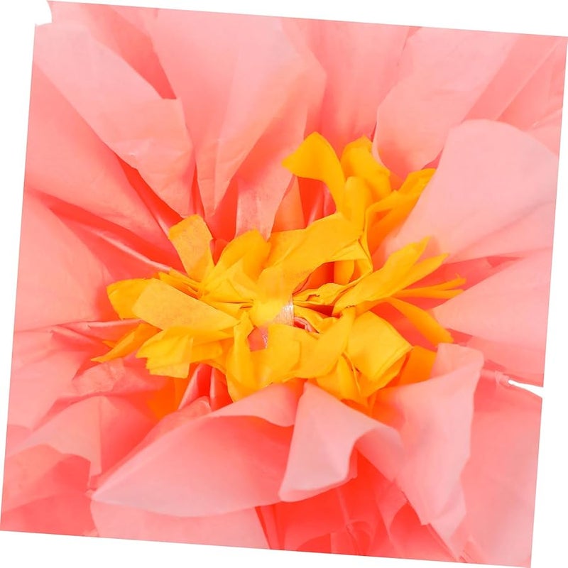 STOBOK 6 قطع زينة زهور ورقية لتزيين المنزل لحفلات الزفاف وأعياد الميلاد مجموعة زخارف جدارية زهرية - Image 4
