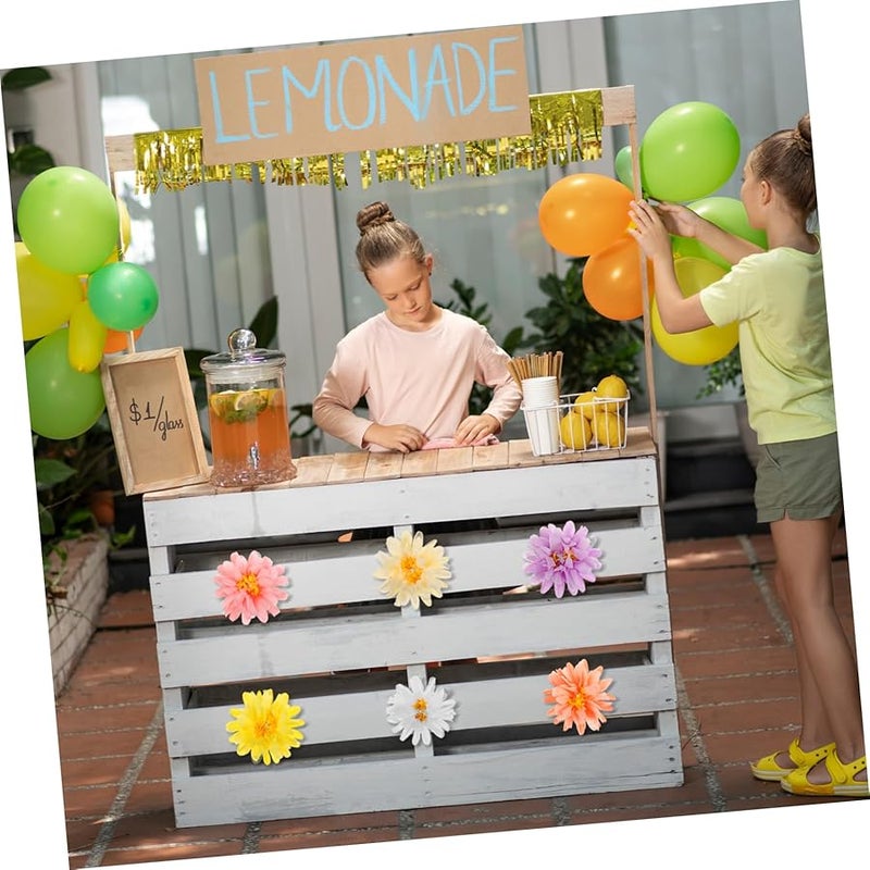 STOBOK 6 قطع زينة زهور ورقية لتزيين المنزل لحفلات الزفاف وأعياد الميلاد مجموعة زخارف جدارية زهرية - Image 5