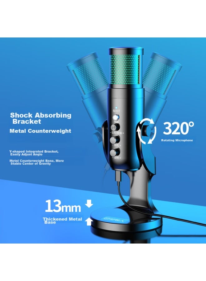 The Good Shepherd Good Shepherd Usb Computer Microphone, Desktop Condenser Microphone, Professional Recording Equipment, Karaoke Stand, Laptop Video Conference Microphone, Noise Reduction, E-sports Gaming Voice Dubbing - Image 5