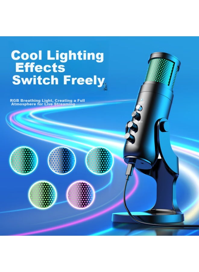 The Good Shepherd Good Shepherd Usb Computer Microphone, Desktop Condenser Microphone, Professional Recording Equipment, Karaoke Stand, Laptop Video Conference Microphone, Noise Reduction, E-sports Gaming Voice Dubbing - Image 2