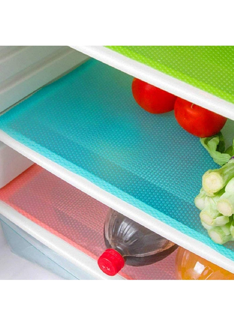 MODERN HOME - 6 Pieces Refrigerator Liners for Shelves, Washable Refrigerator Mats, Kitchen Cover Pads for Shelves, Cupboard, Freezer, Table Mat And Cabinet - Image 1