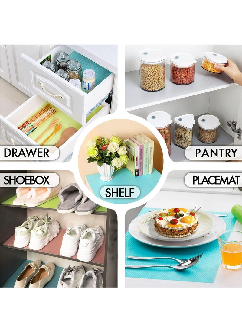 MODERN HOME - 6 Pieces Refrigerator Liners for Shelves, Washable Refrigerator Mats, Kitchen Cover Pads for Shelves, Cupboard, Freezer, Table Mat And Cabinet - Image 1